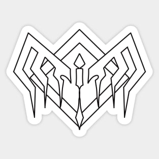 TBATE3 Lances Mark / Symbol in Cool Black Line Art Vector from the Beginning After the End / TBATE Manhwa Sticker